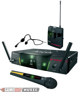 AKG WMS40 Pro Presenter Set Dual Wireless System with Handheld and Headset