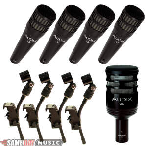 Audix DR456 Drum Microphone Combo Pack (4xi5, 1xD6, 4xDVice)