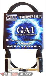 CBI GA1 American-Made Instrument Cable with Right Angle Plugs (459664803)