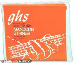 GHS PF250 Mandolin Strings (Medium Light, 11-38)-Folk and Other Stringed Instruments: GHS PF250 Mandolin Strings (Medium Light, 11-38) 