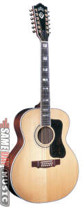 Guild F512 12-String Jumbo Acoustic Guitar (with Case)