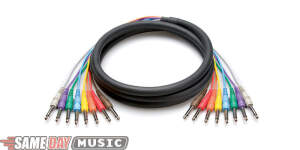 Hosa Multi-Track Snake Cables (1/4 inch Phone to 1/4 inch Phone x 8)-Cables: Hosa Multi-Track Snake Cables (1/4 inch Phone to 1/4 inch Phone x 8)