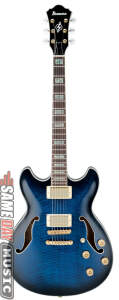 Custom Guitars - Ibanez AS93 Artcore Semi-Hollow Electric Guitar (Blue Sunburst) - Custom Guitars