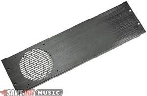 Middle Atlantic Fan Panel For 1 Fan, Black Brushed Finish, 3 Space-Mobile Equipment Racks: Middle Atlantic Fan Panel For 1 Fan, Black Brushed Finish, 3 Space 