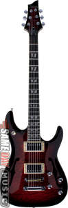 Schecter C1EA Semi Hollow Electric Guitar with Piezo Pickup