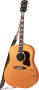 Gibson J160E John Lennon Peace Round Shoulder Dreadnought Acoustic-Electric Guitar with Case
