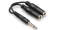 Hosa Y Cable - 6 inch (Mono 1/4 inch Phone Male to 2 Mono 1/4 inch Phone Female) (Model YPP111)