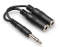 Hosa Y Cable - 6 inch (Stereo 1/4 inch Phone Male to 2 Mono 1/4 inch Phone Female)  (Model YPP117)