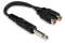 Hosa Y Cable - 6 inch (Mono 1/4 inch Phone Male to 2 RCA Female) (Model YPR103)