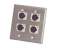 Proco Double Wall Plate with 4 Female XLR (Model WP2035)